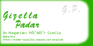 gizella padar business card